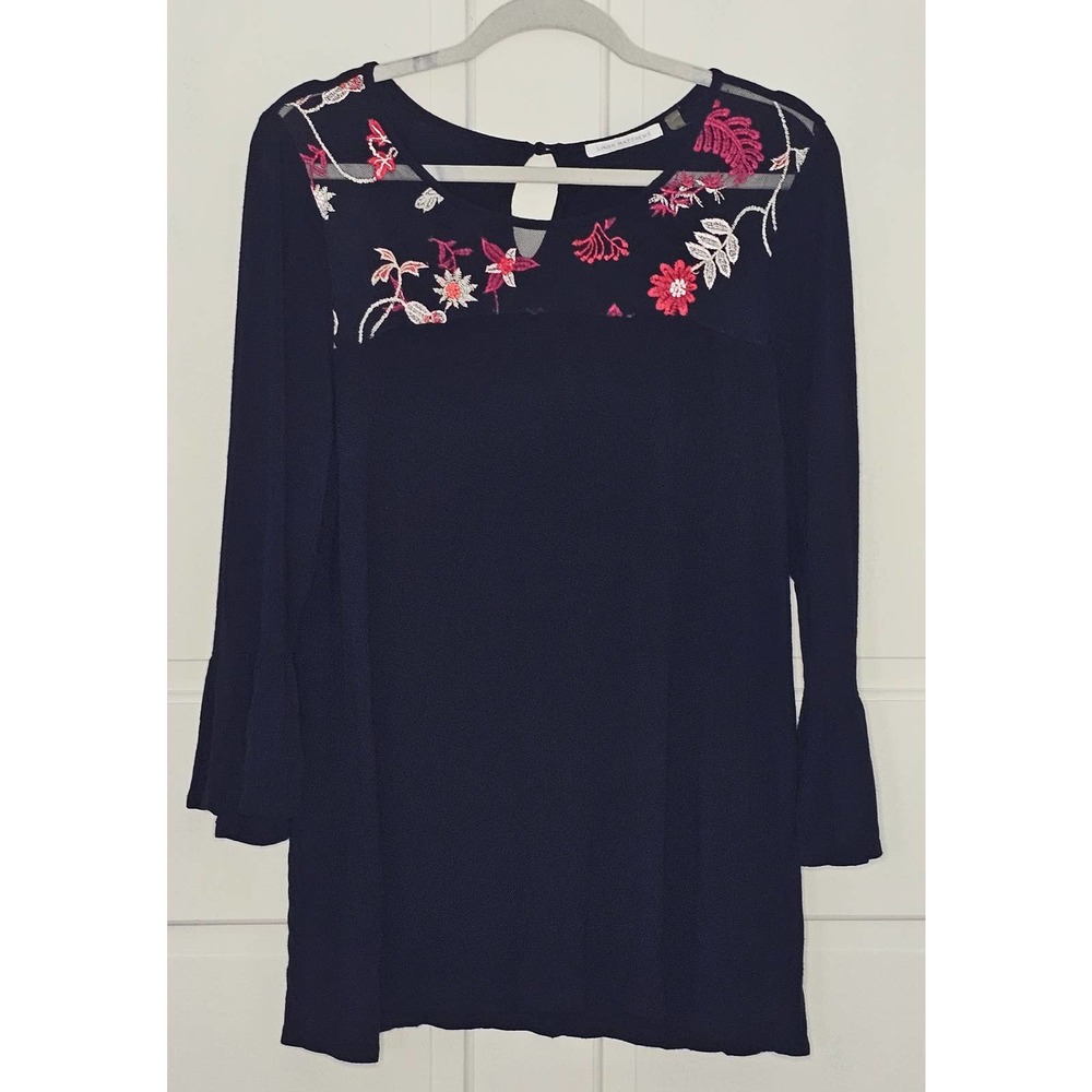 100 Linda Matthews long sleeve blouse, sz XL